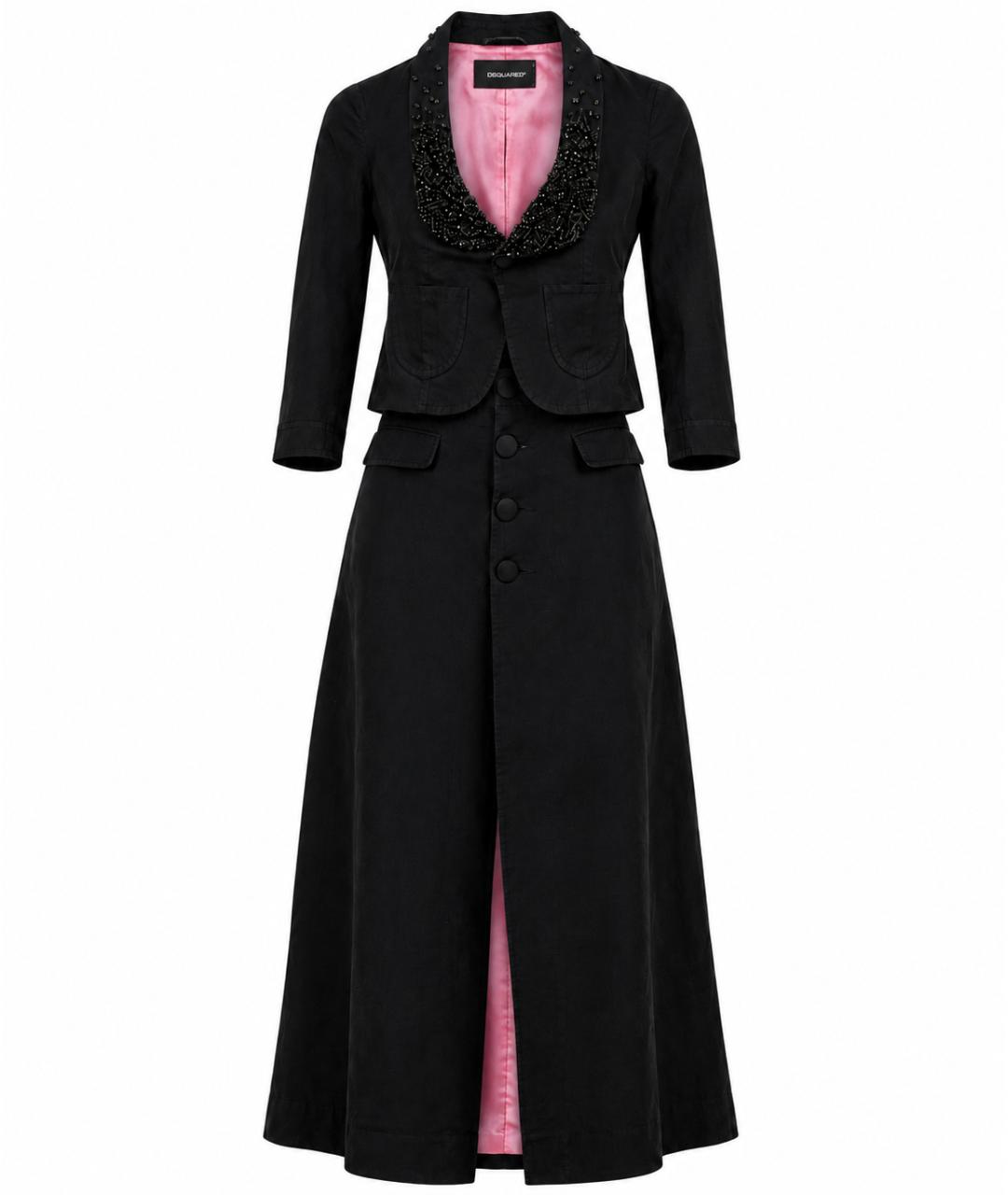 DSQUARED2 Черный хлопковый костюм с юбками, фото 1