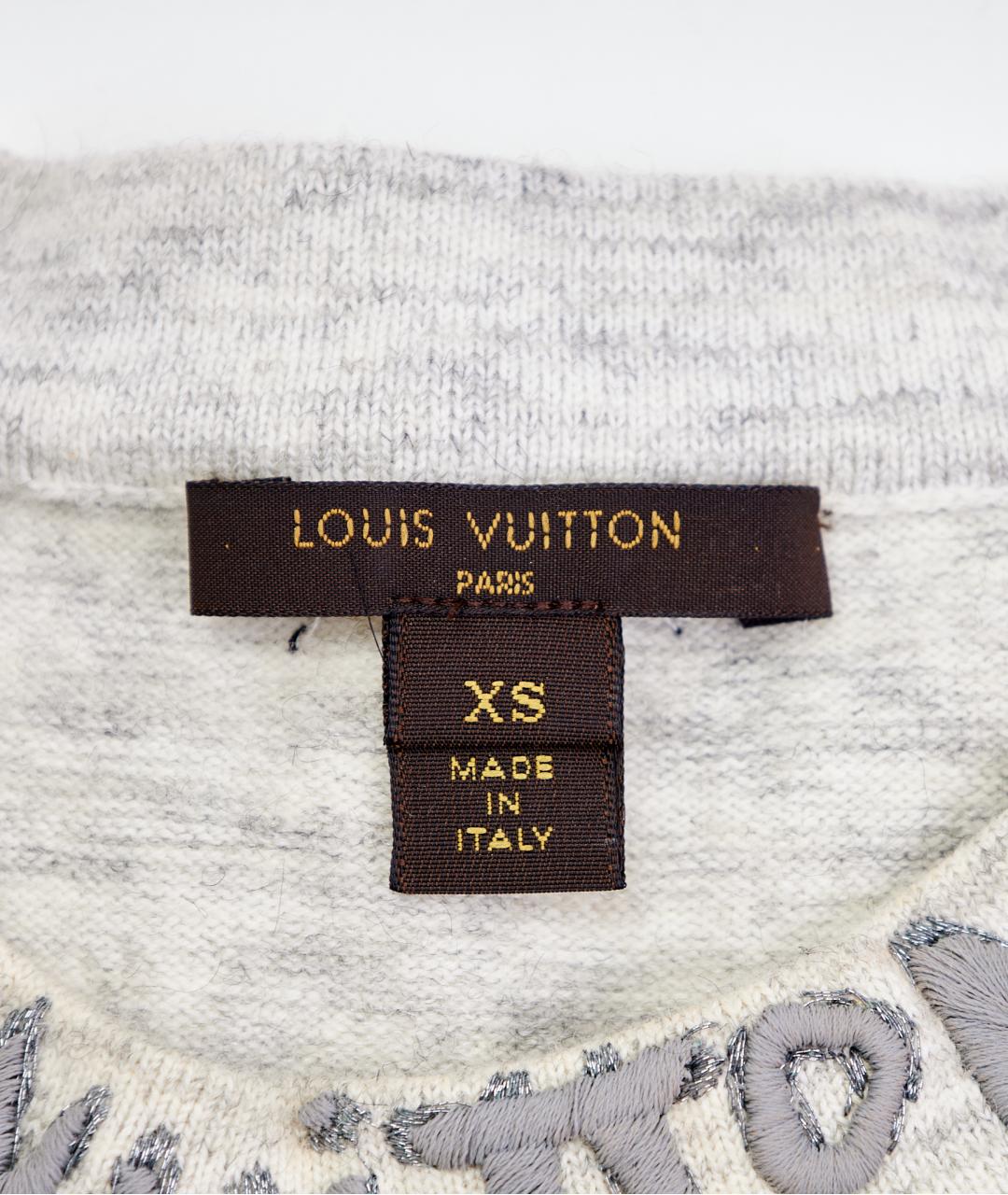 LOUIS VUITTON Серая хлопковая футболка, фото 6