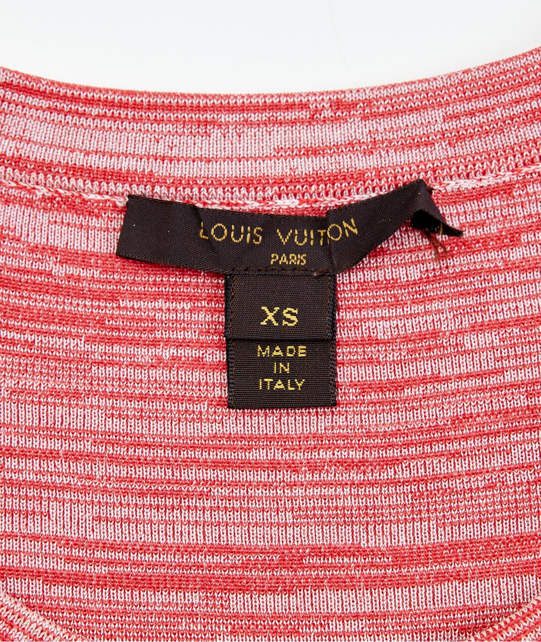 LOUIS VUITTON Красная шелковая футболка, фото 2