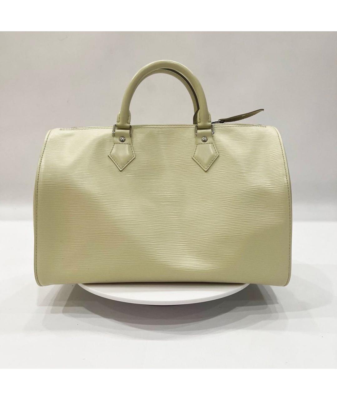 LOUIS VUITTON Бежевая кожаная сумка с короткими ручками, фото 8
