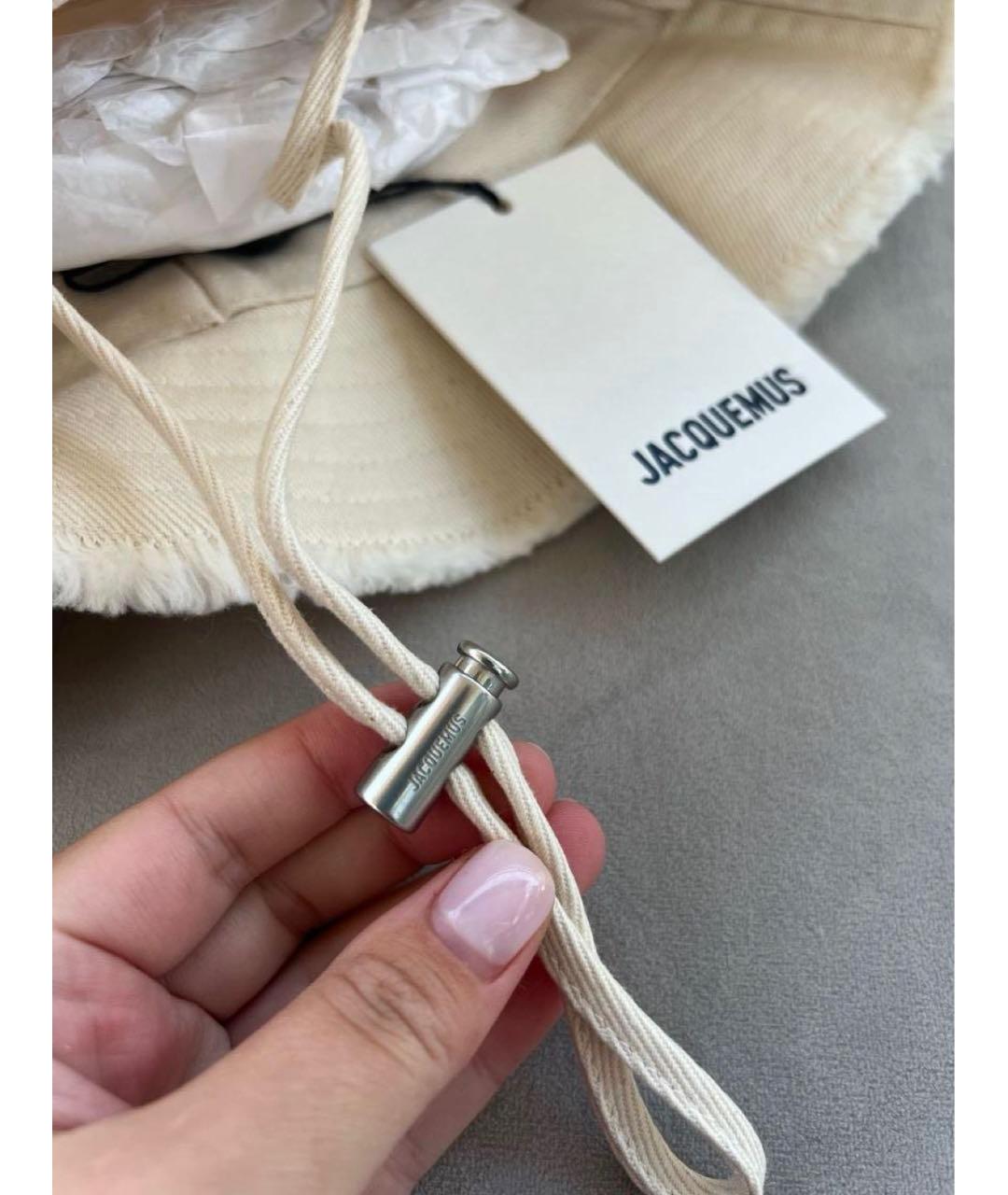 JACQUEMUS Бежевая хлопковая панама, фото 3