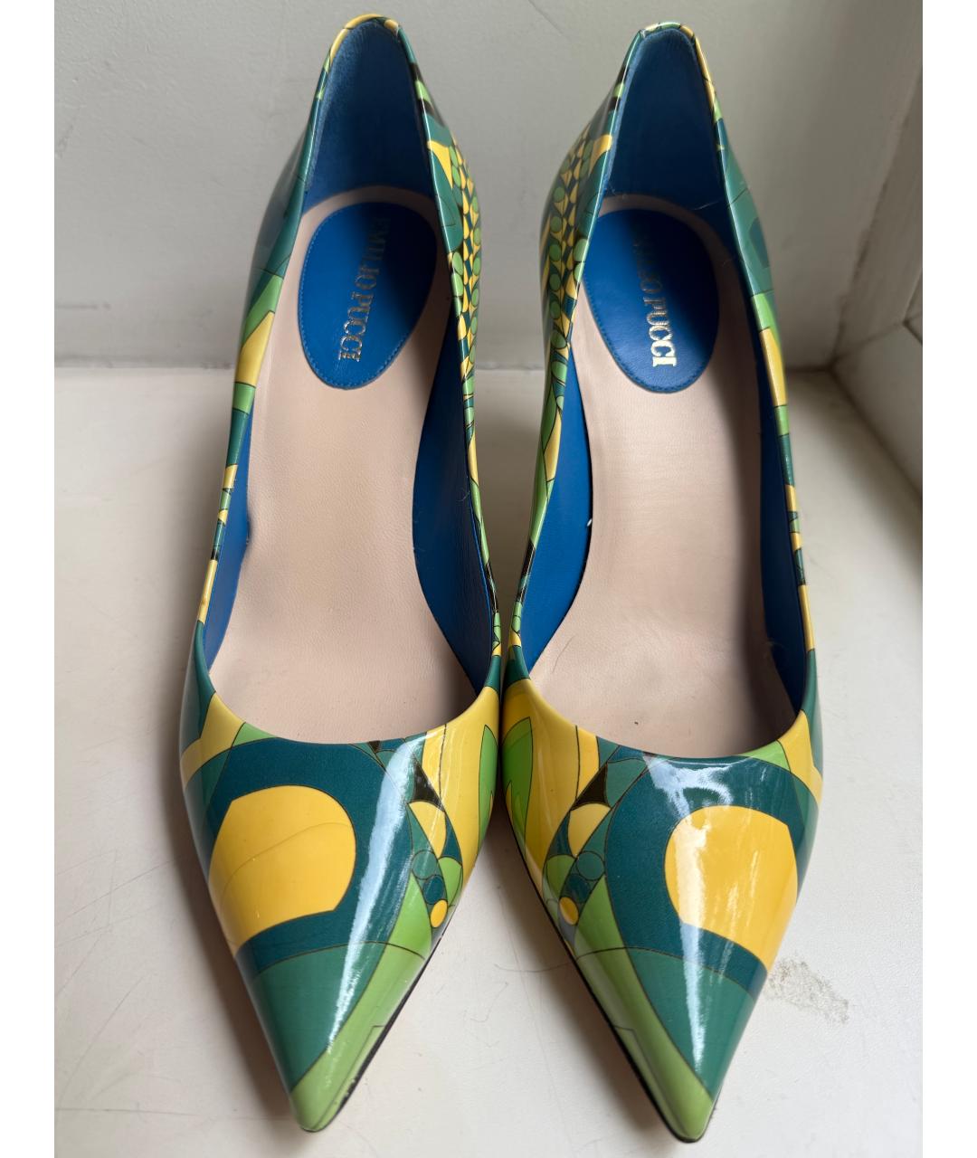 EMILIO PUCCI Зеленые кожаные туфли, фото 2