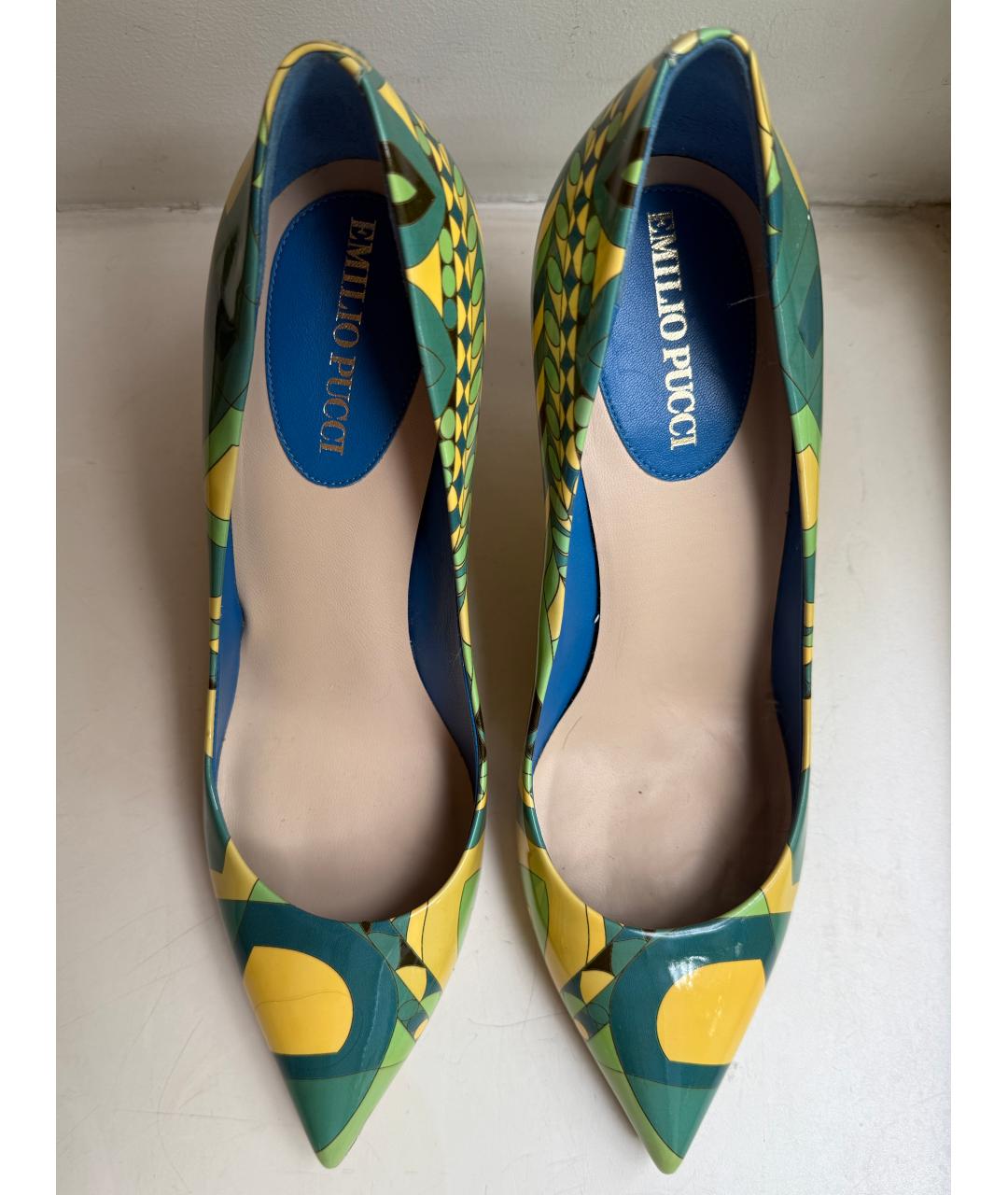EMILIO PUCCI Зеленые кожаные туфли, фото 3