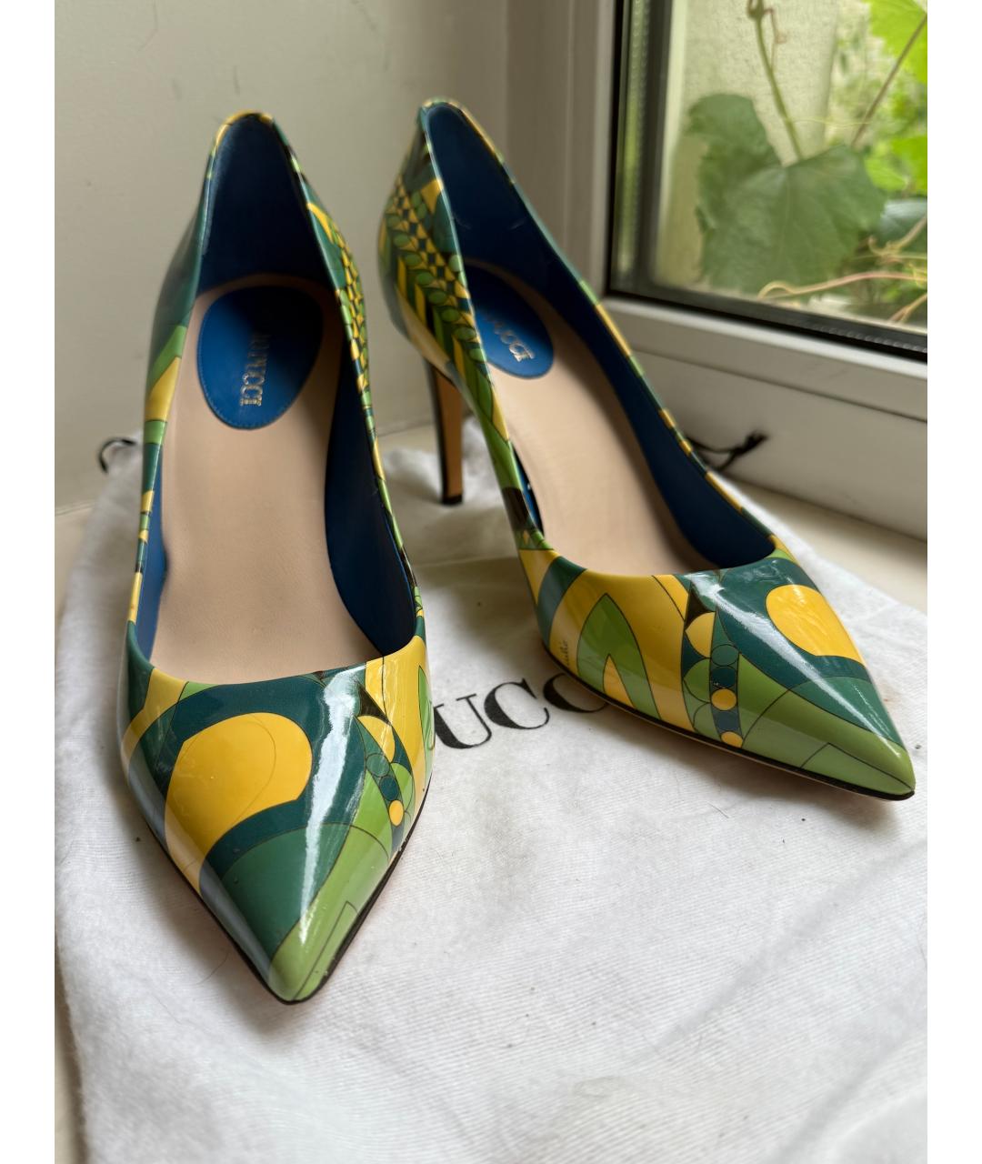 EMILIO PUCCI Зеленые кожаные туфли, фото 6