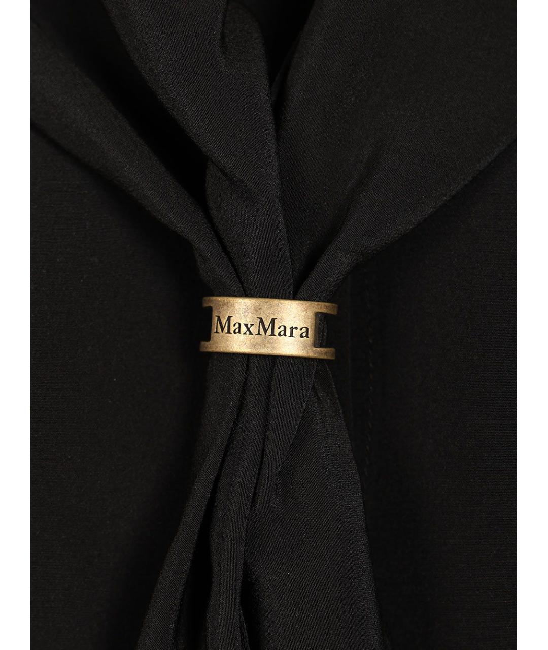 MAX MARA Черная шелковая рубашка, фото 4