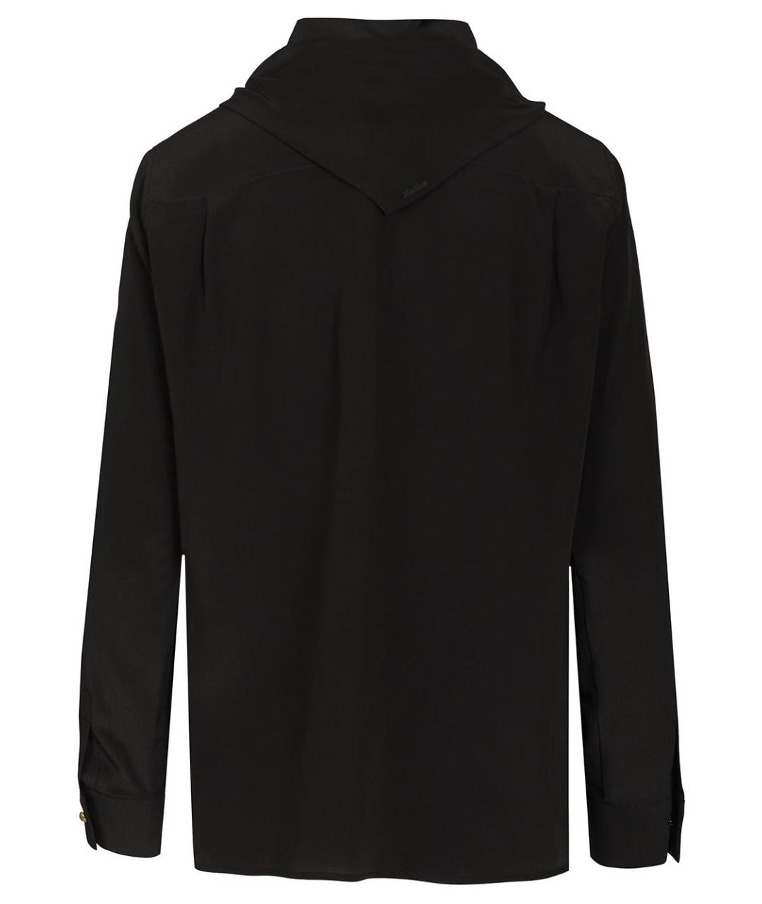 MAX MARA Черная шелковая рубашка, фото 2