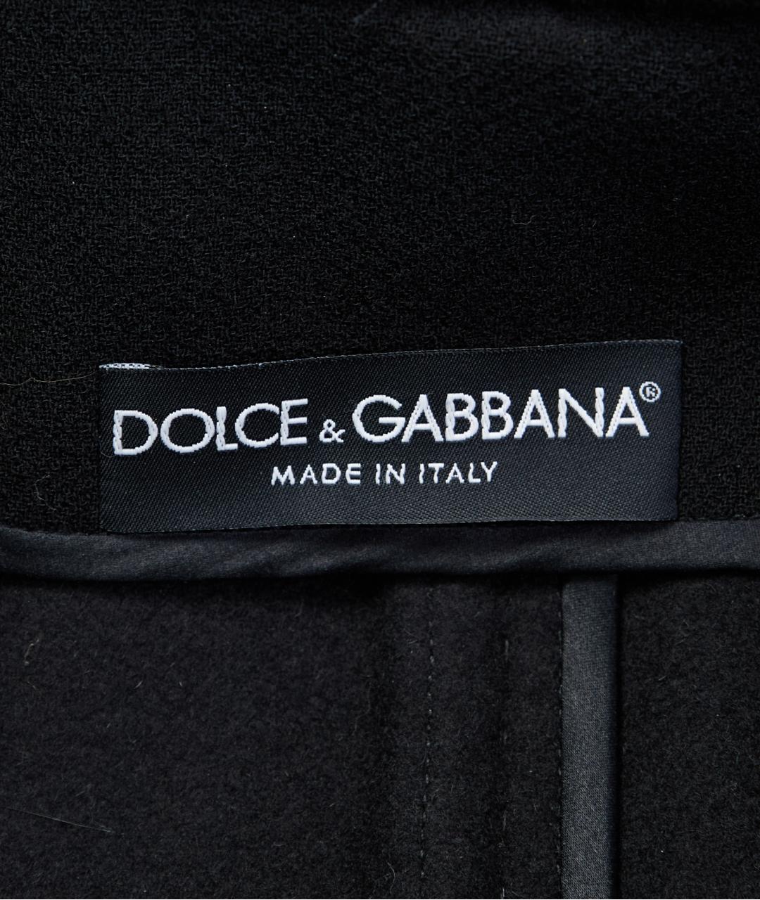 DOLCE&GABBANA Черное шерстяное пальто, фото 7