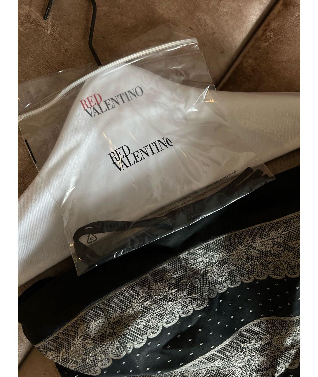 RED VALENTINO Черное полиэстеровое коктейльное платье, фото 4