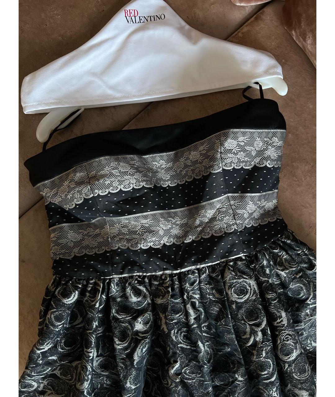 RED VALENTINO Черное полиэстеровое коктейльное платье, фото 3