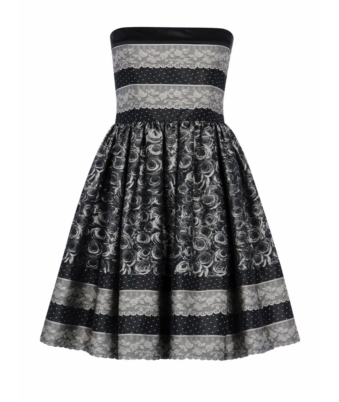 RED VALENTINO Черное полиэстеровое коктейльное платье, фото 1