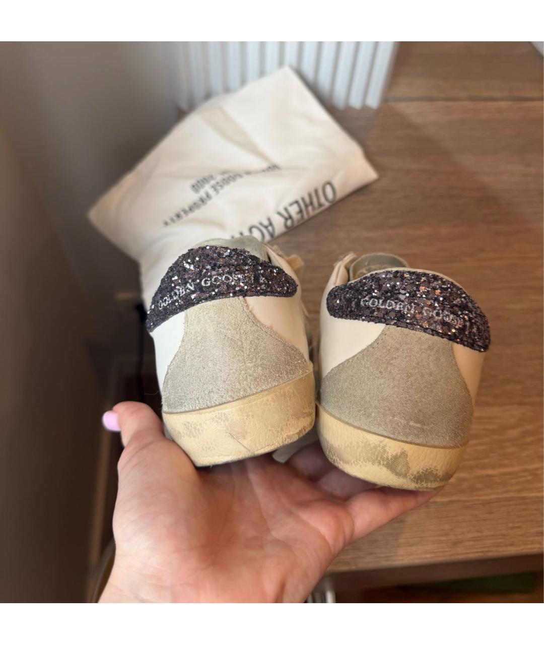 GOLDEN GOOSE Белые кожаные кеды, фото 6