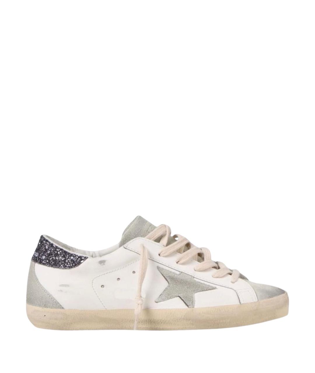GOLDEN GOOSE Белые кожаные кеды, фото 1