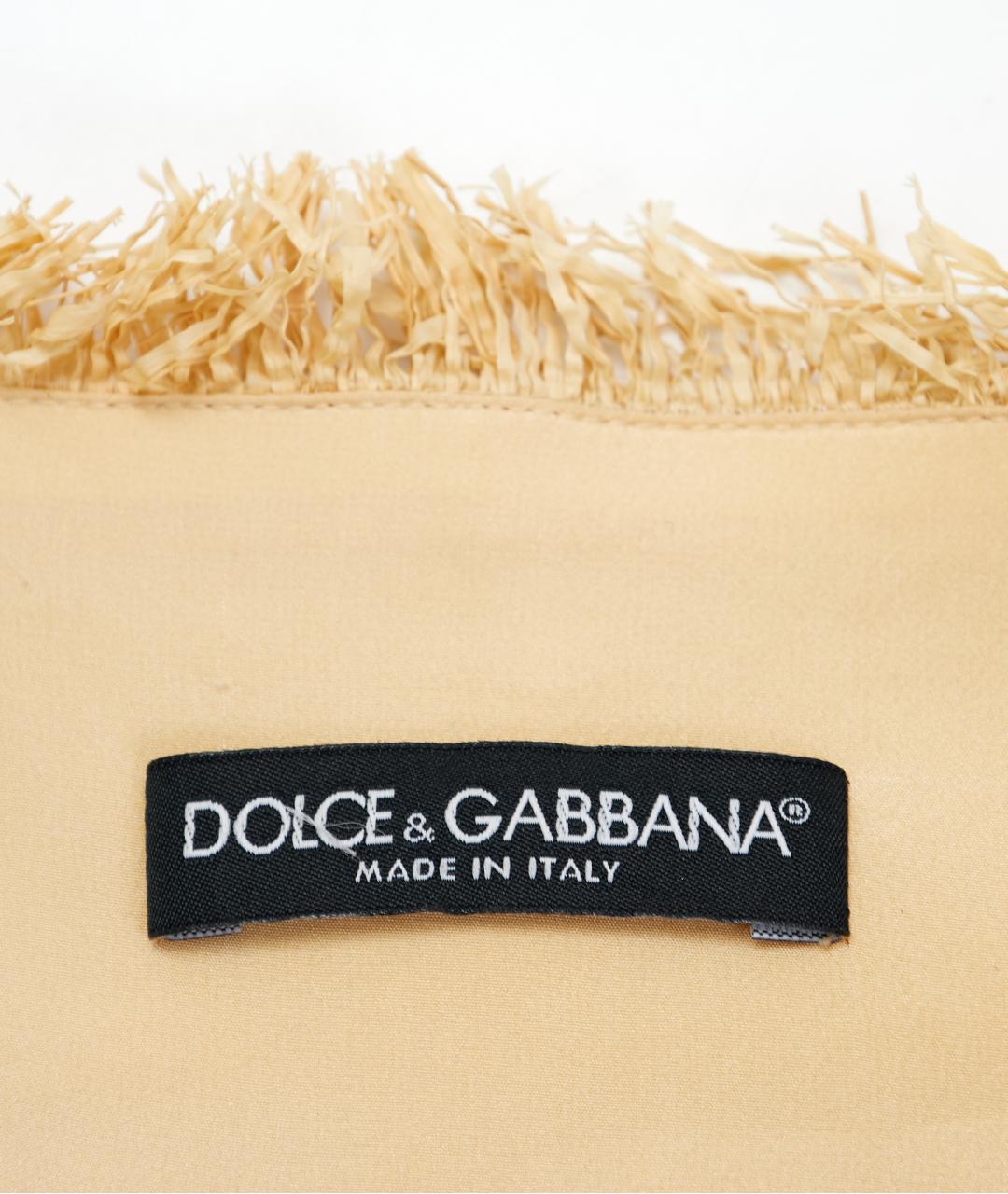 DOLCE&GABBANA Бежевая юбка мини, фото 3