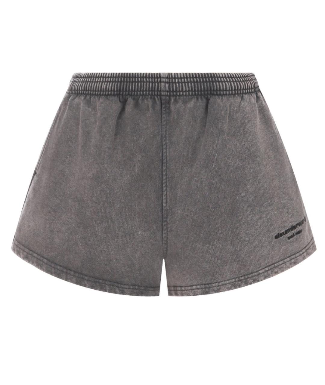 ALEXANDER WANG Антрацитовые хлопковые шорты, фото 1