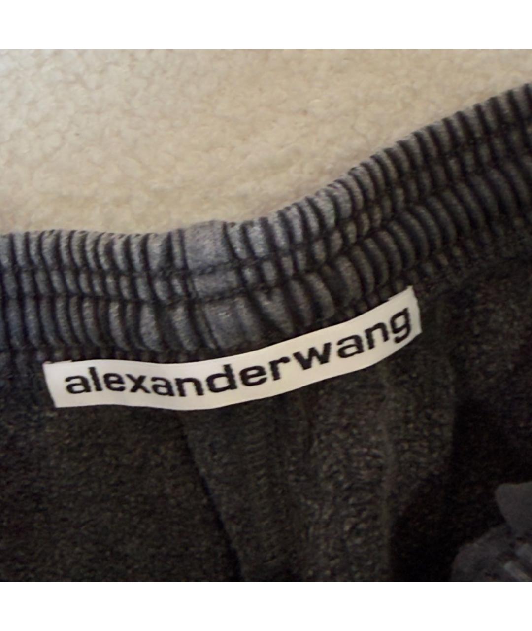 ALEXANDER WANG Антрацитовые хлопковые шорты, фото 5