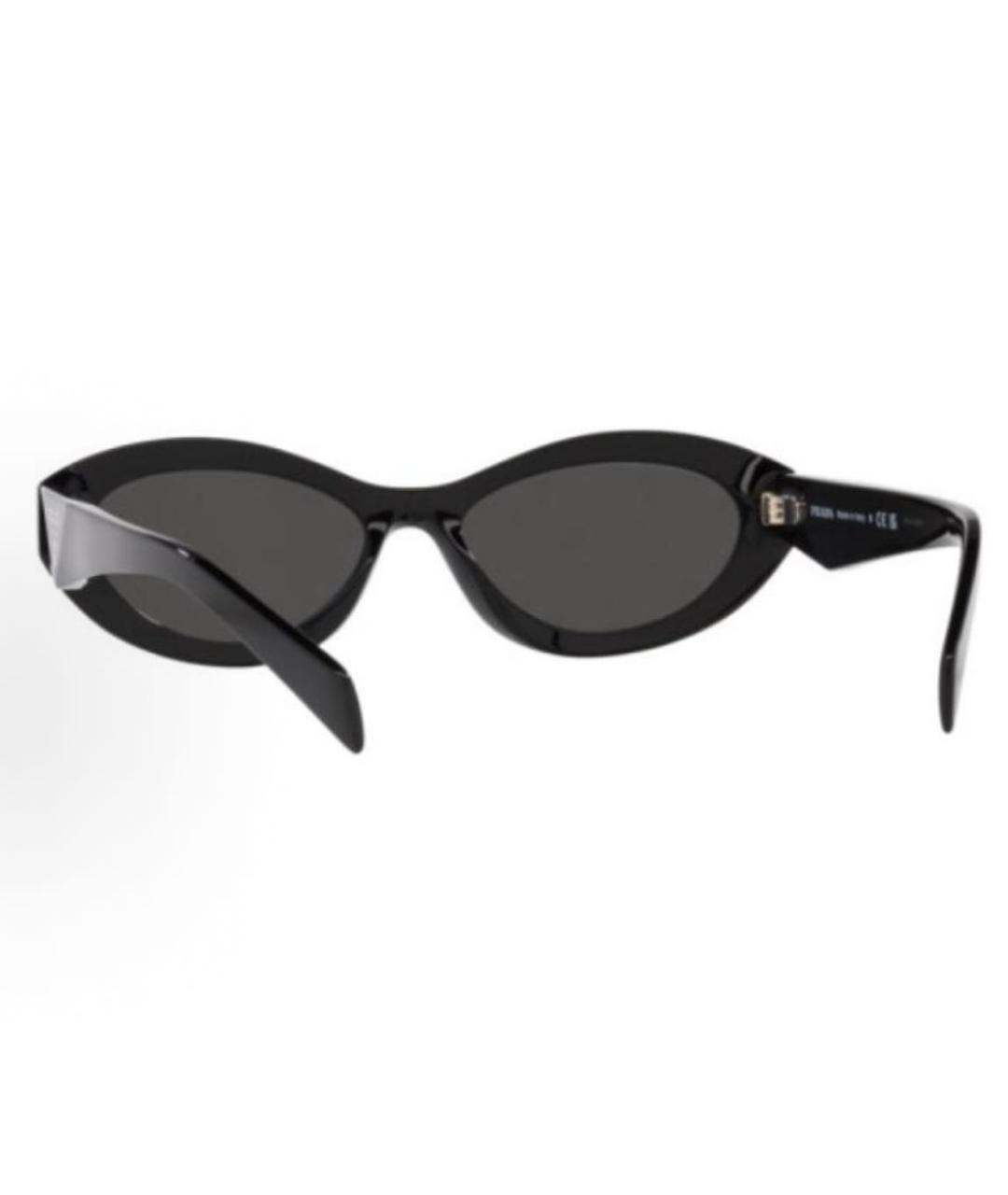 PRADA Черные пластиковые солнцезащитные очки, фото 4