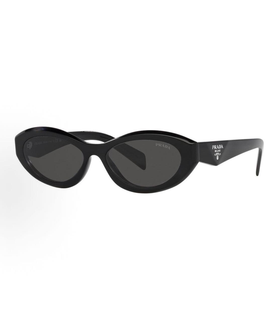 PRADA Черные пластиковые солнцезащитные очки, фото 2