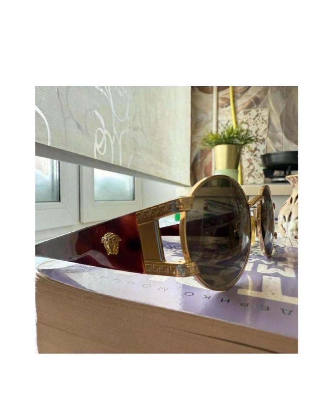 VERSACE Коричневые солнцезащитные очки, фото 2