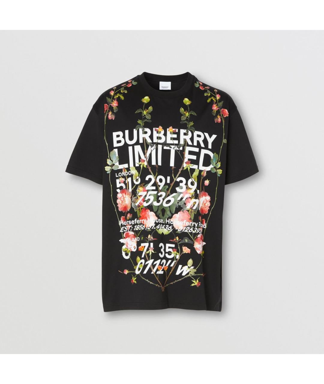 BURBERRY Мульти хлопко-эластановая футболка, фото 6