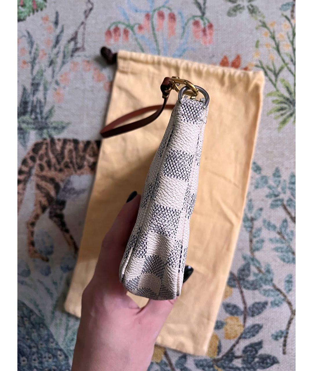 LOUIS VUITTON Бежевая кожаная сумка через плечо, фото 5