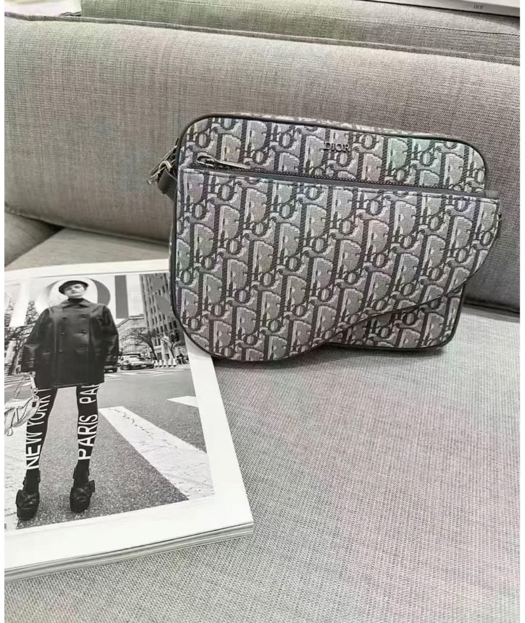 CHRISTIAN DIOR Серая сумка на плечо, фото 2