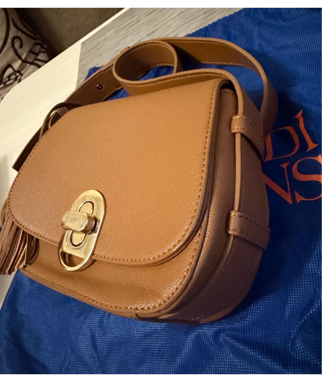 TRUSSARDI Коричневая сумка через плечо из искусственной кожи, фото 3