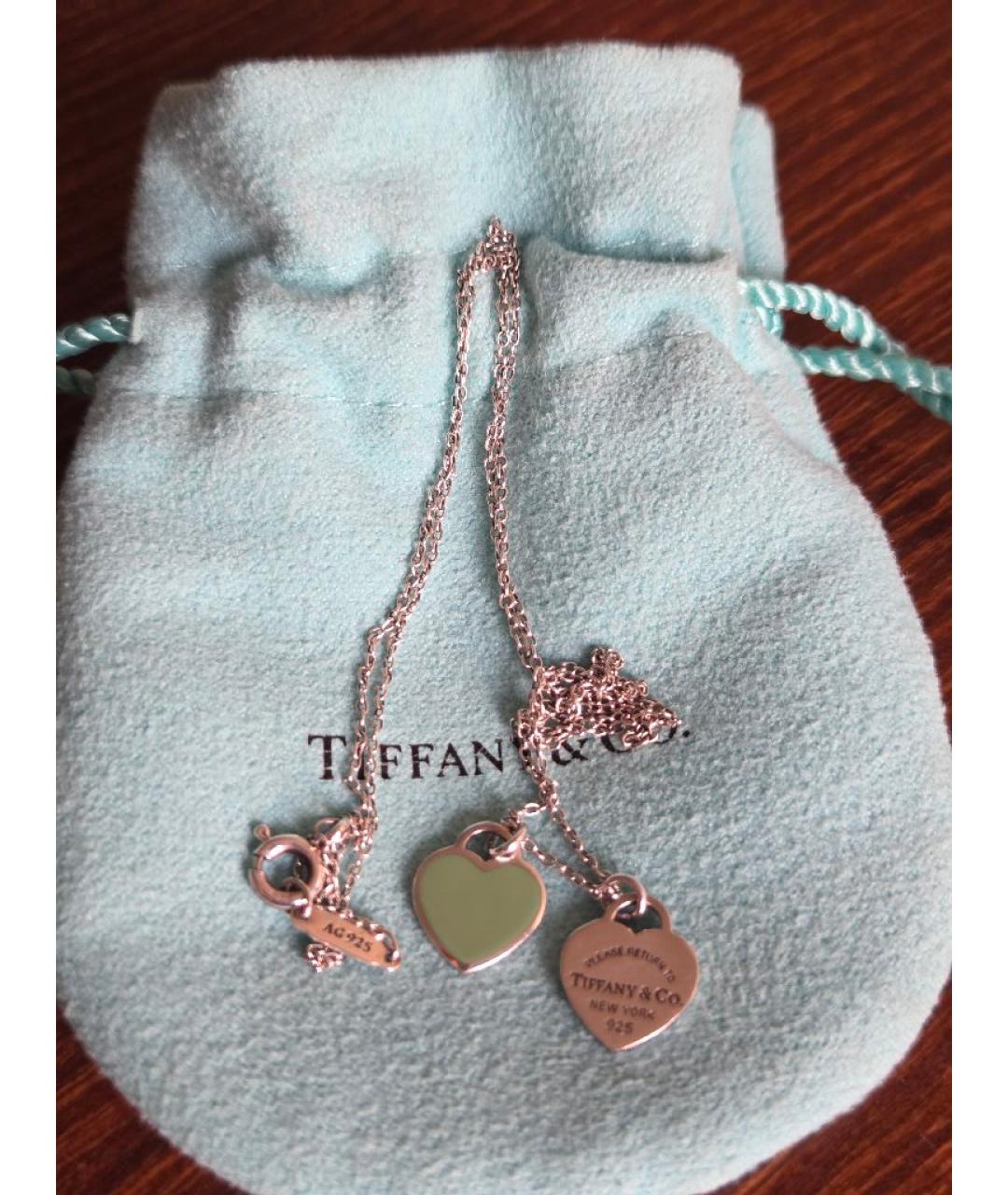 TIFFANY&CO Бирюзовое серебряное колье, фото 6
