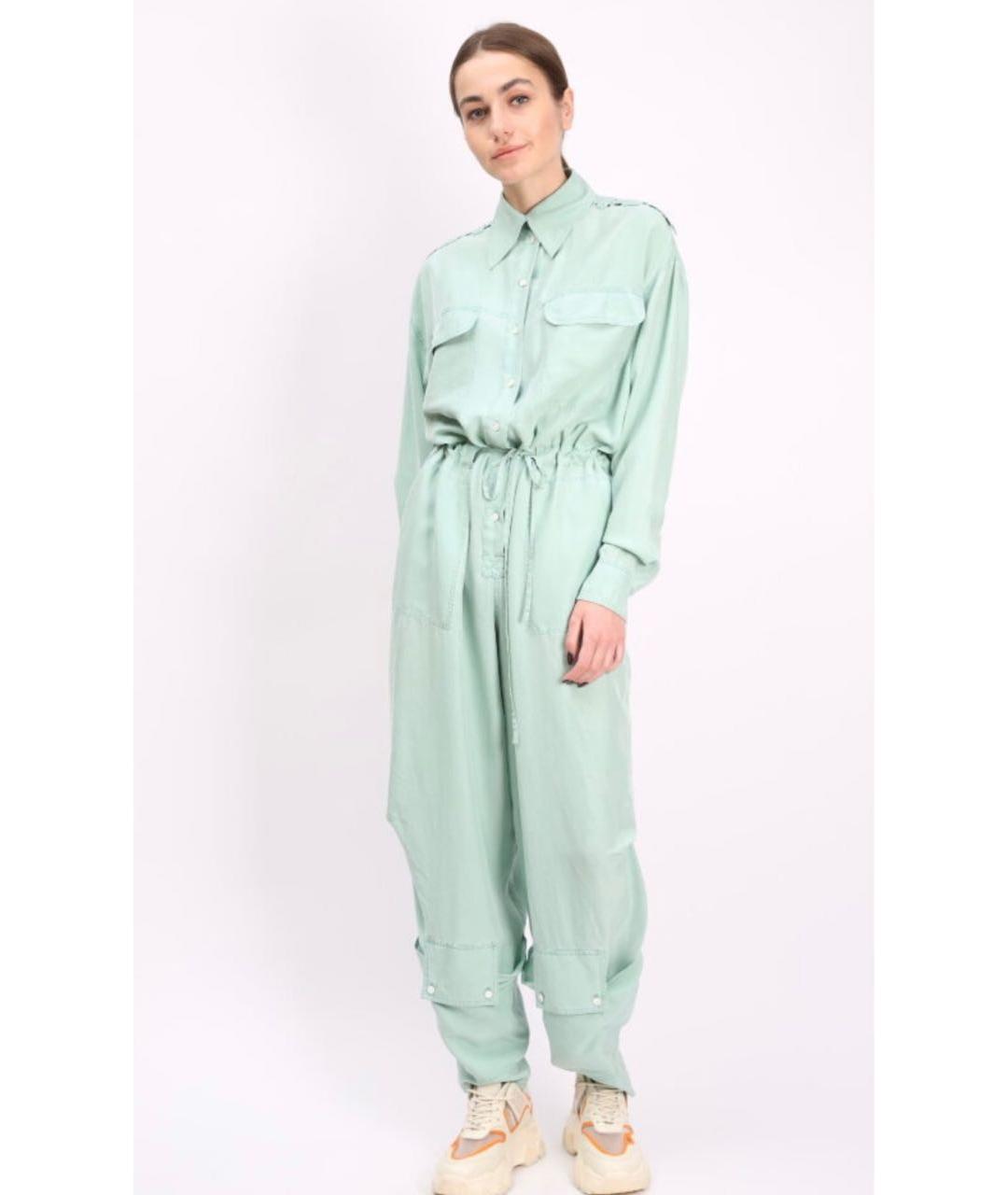 STELLA MCCARTNEY Бирюзовый шелковый комбинезон, фото 6