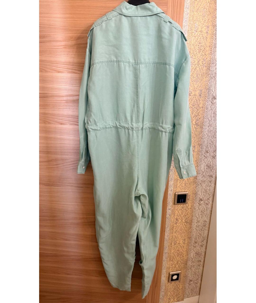 STELLA MCCARTNEY Бирюзовый шелковый комбинезон, фото 4