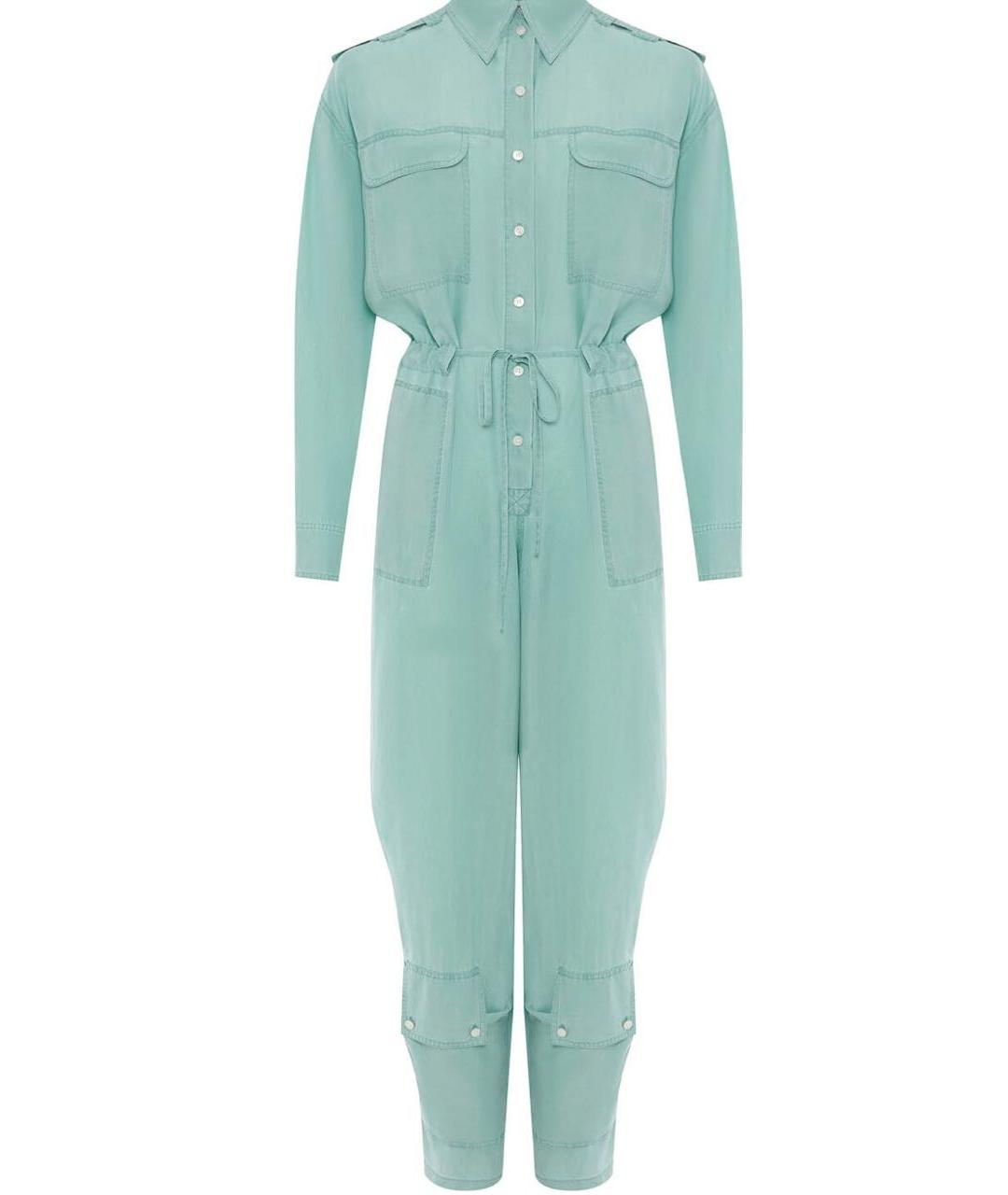 STELLA MCCARTNEY Бирюзовый шелковый комбинезон, фото 1