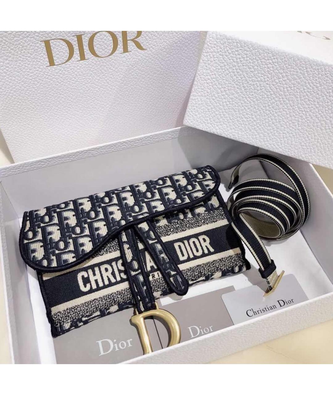 CHRISTIAN DIOR Синяя сумка через плечо, фото 7