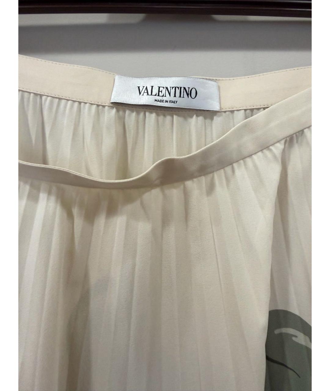 VALENTINO Розовая шелковая юбка миди, фото 3