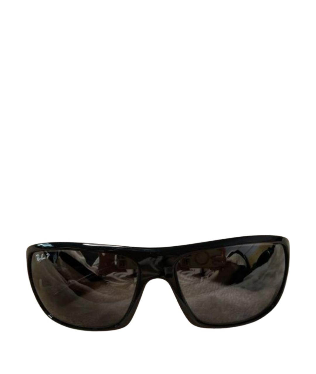 RAY BAN Черные пластиковые солнцезащитные очки, фото 1
