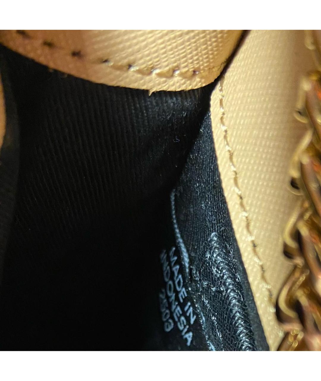 DKNY Бежевая кожаная сумка через плечо, фото 4