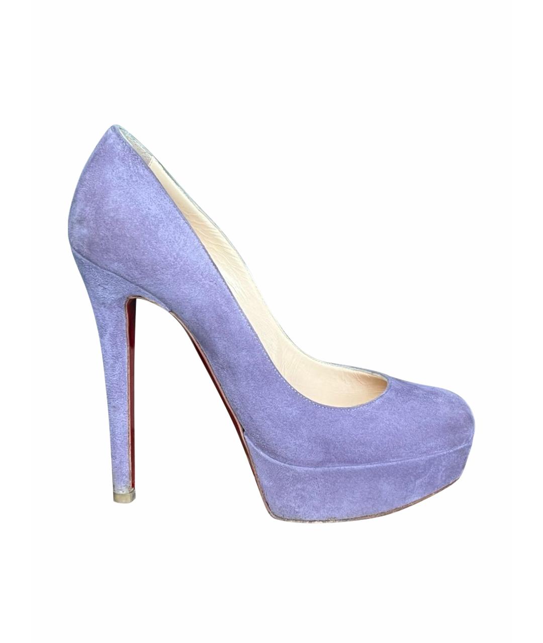 CHRISTIAN LOUBOUTIN Фиолетовые замшевые туфли, фото 1