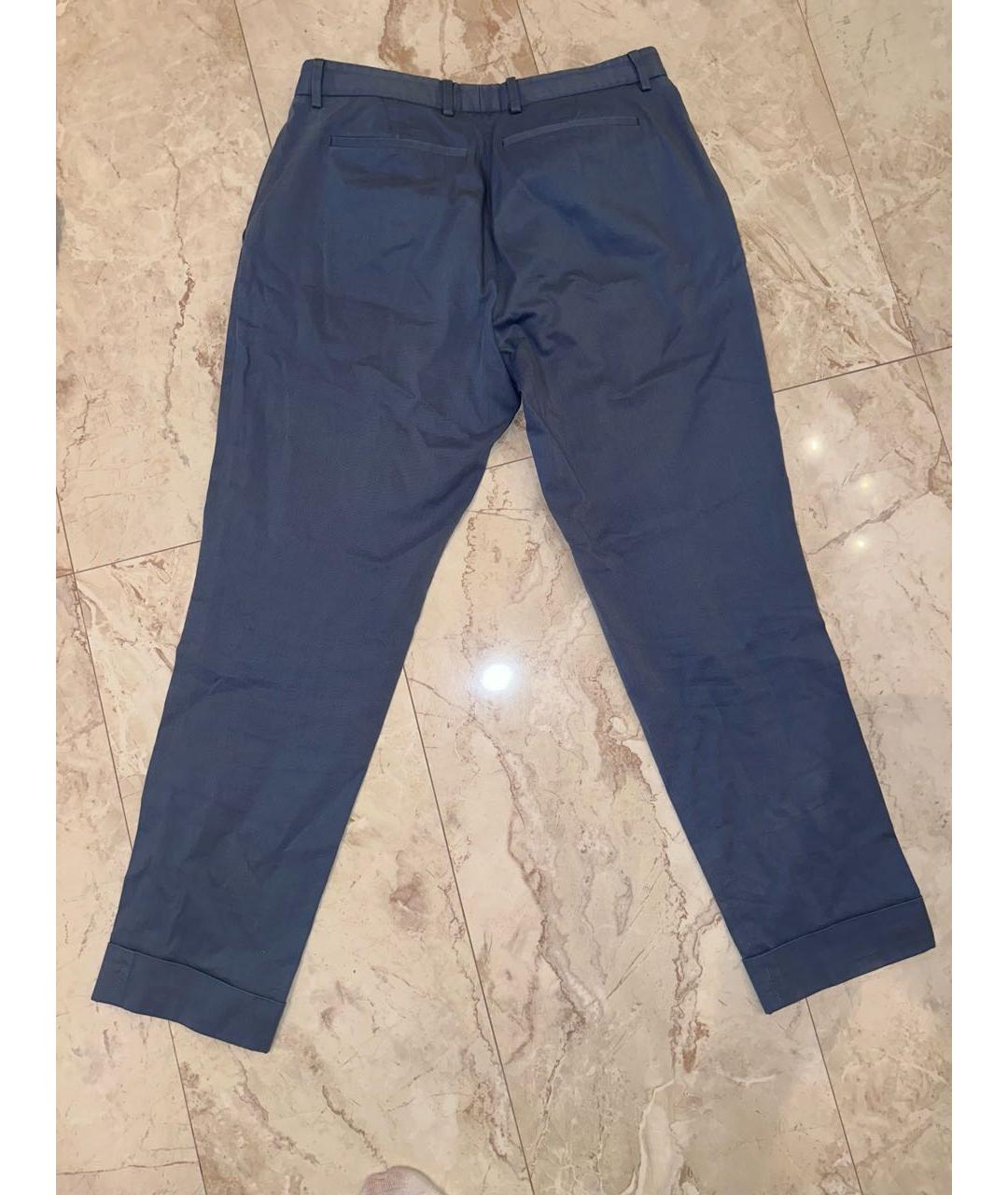 GUCCI Синие хлопковые повседневные брюки, фото 2