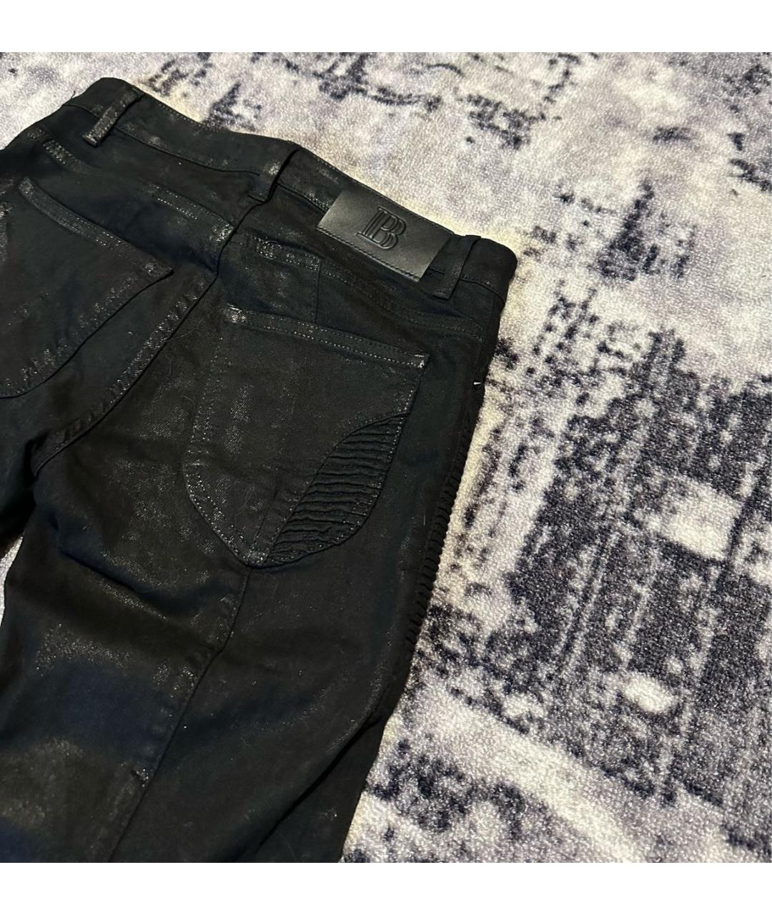 PIERRE BALMAIN Черные хлопко-эластановые джинсы слим, фото 2