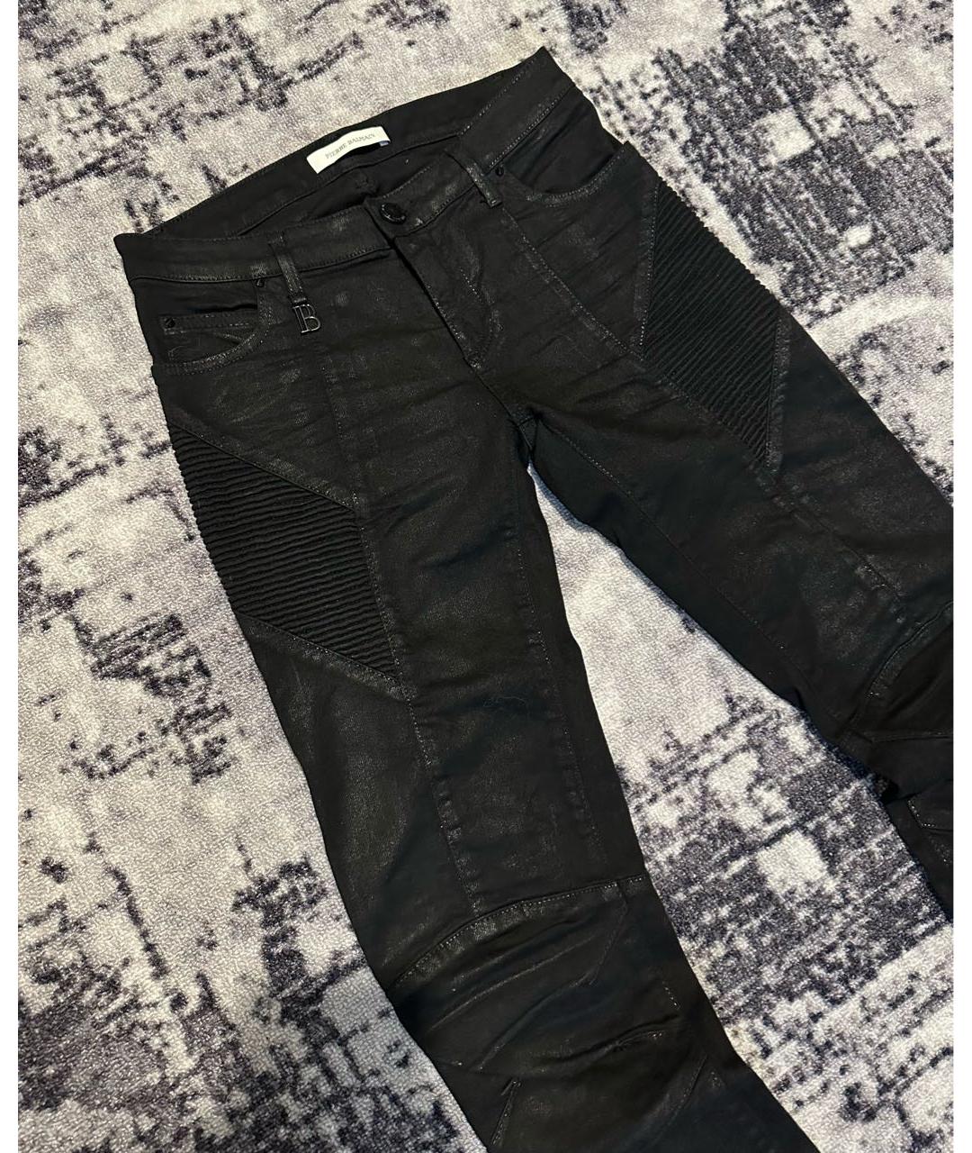 PIERRE BALMAIN Черные хлопко-эластановые джинсы слим, фото 5