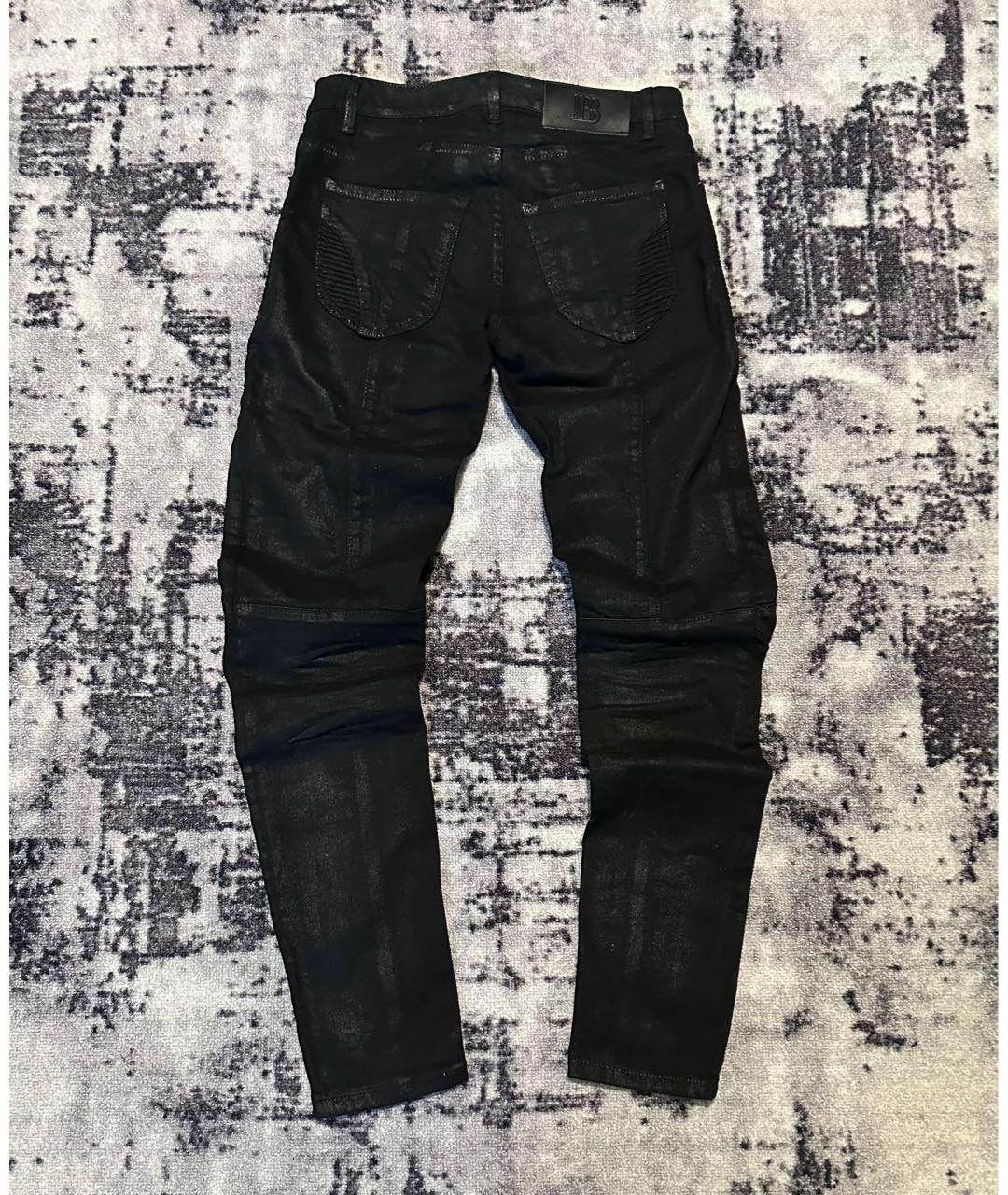 PIERRE BALMAIN Черные хлопко-эластановые джинсы слим, фото 3
