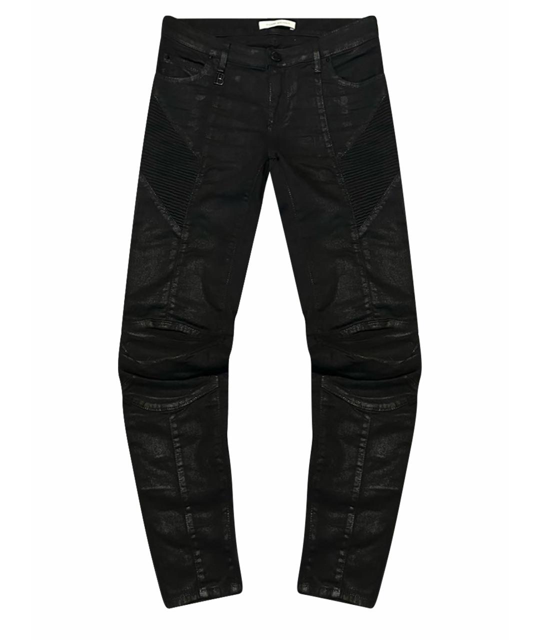 PIERRE BALMAIN Черные хлопко-эластановые джинсы слим, фото 1