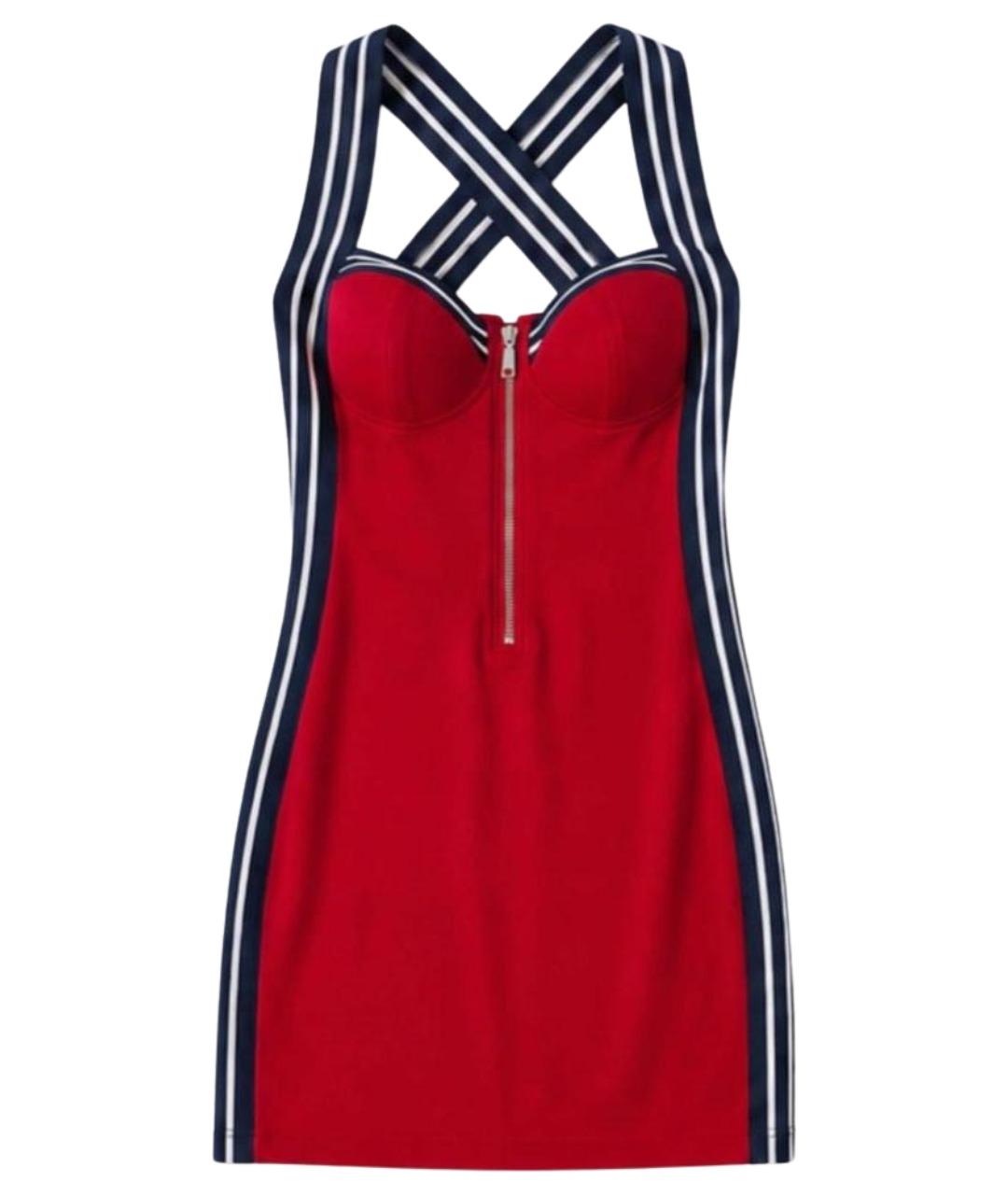 LOVE MOSCHINO Красное хлопковое повседневное платье, фото 1