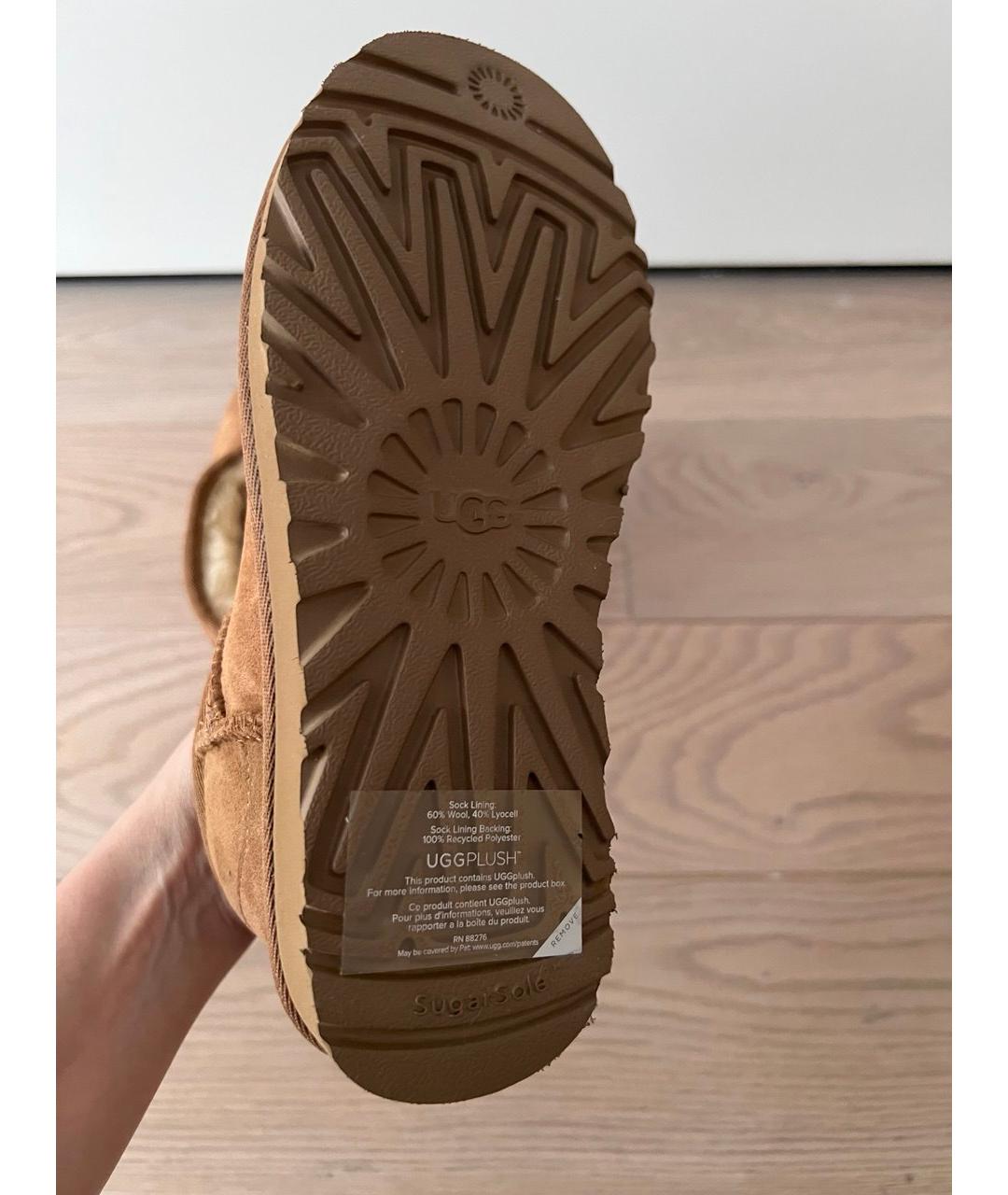 UGG Бежевые замшевые туфли, фото 3