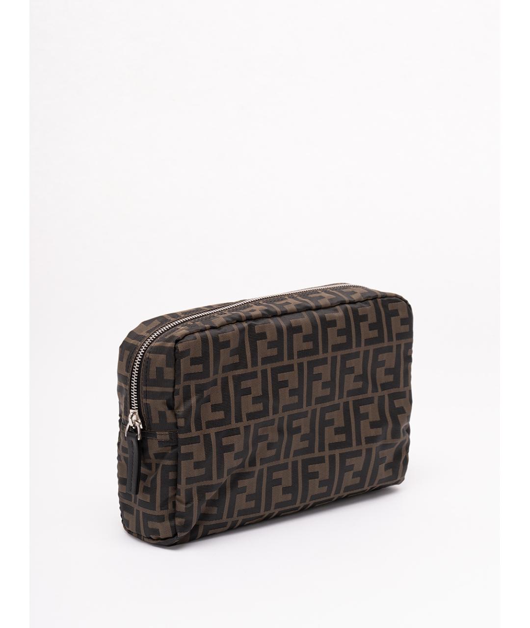 FENDI Черная синтетическая барсетка, фото 3