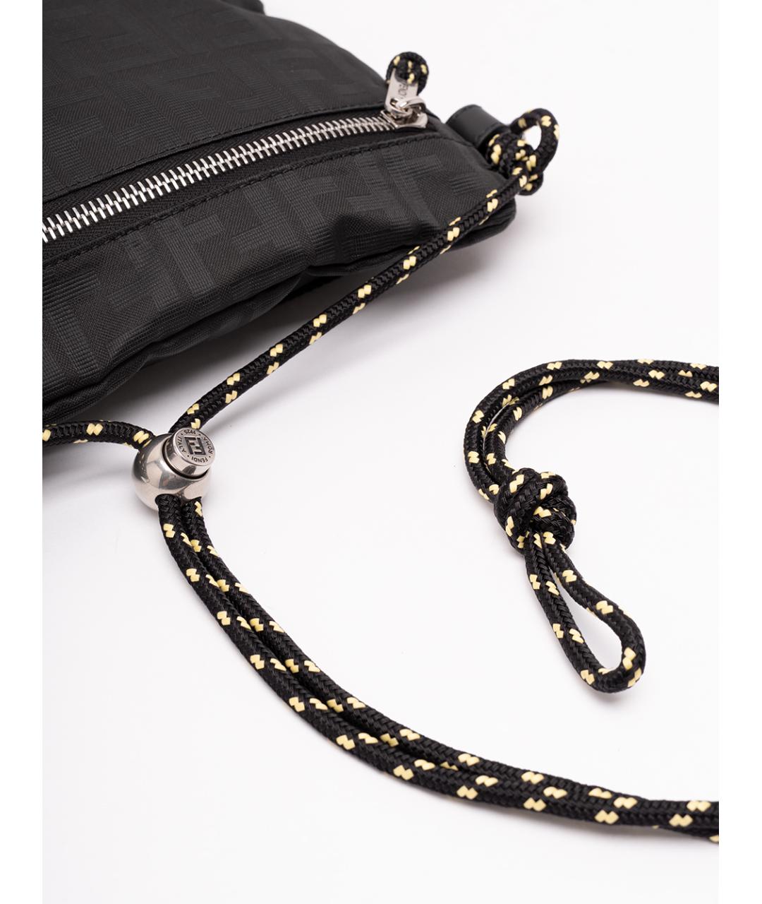 FENDI Черная синтетическая сумка на плечо, фото 4