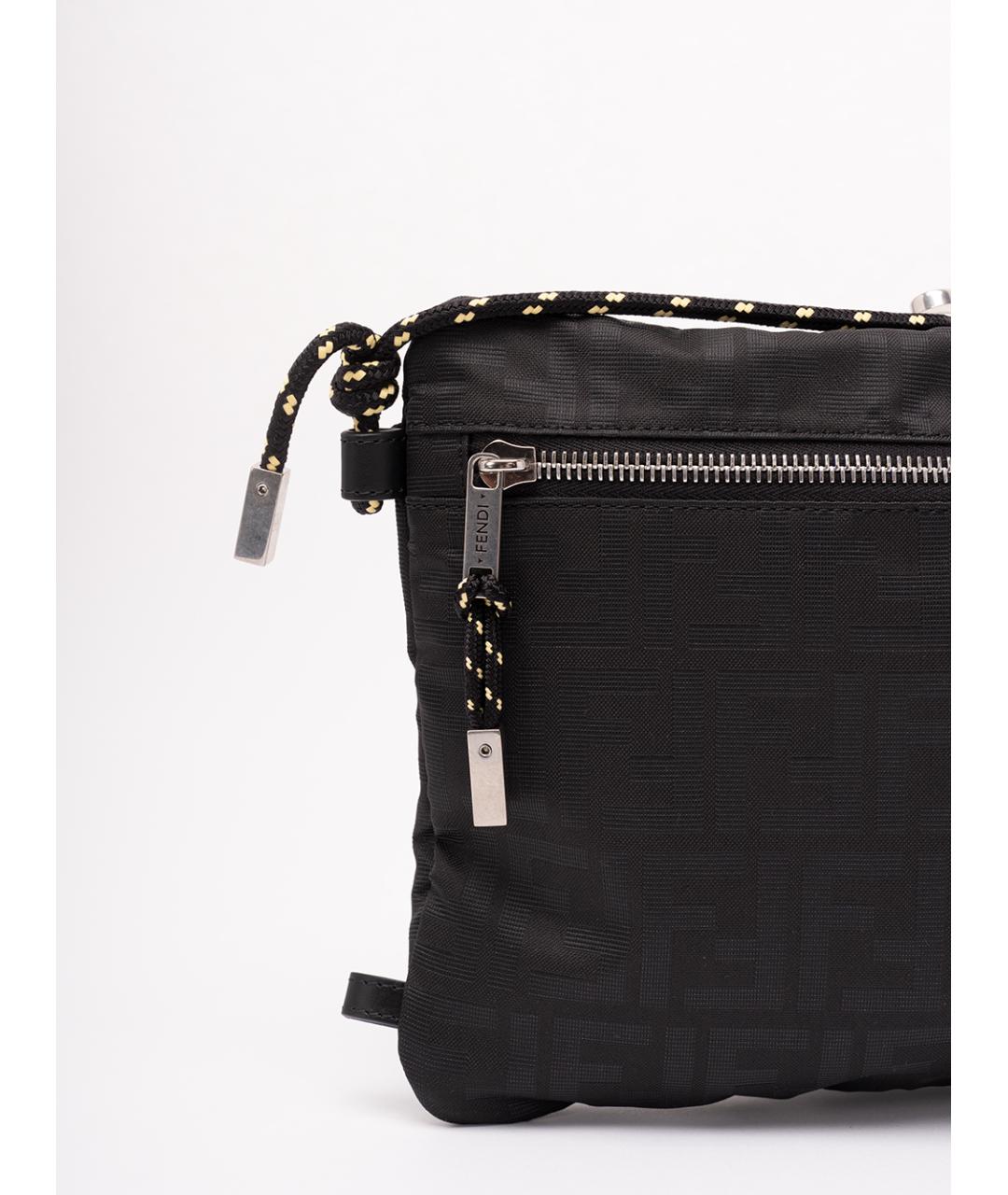 FENDI Черная синтетическая сумка на плечо, фото 5