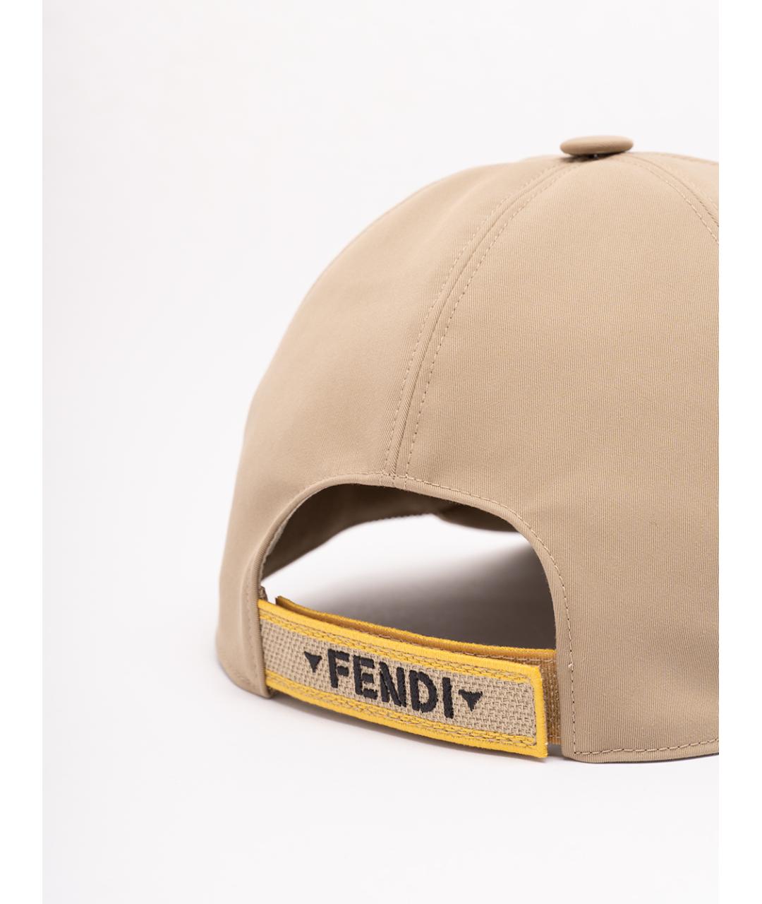 FENDI Бежевая хлопковая кепка/бейсболка, фото 3