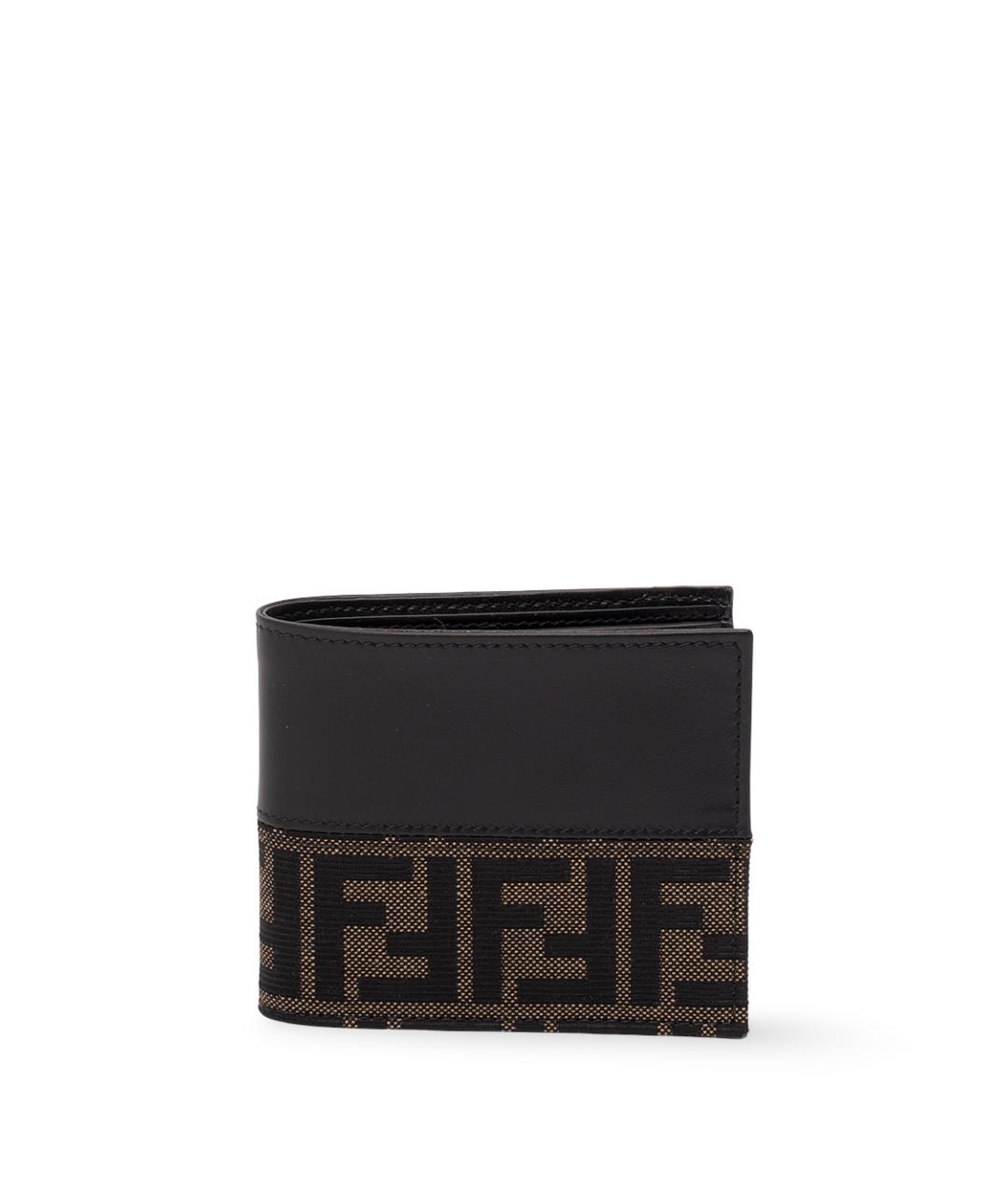 FENDI Черный кожаный кошелек, фото 1