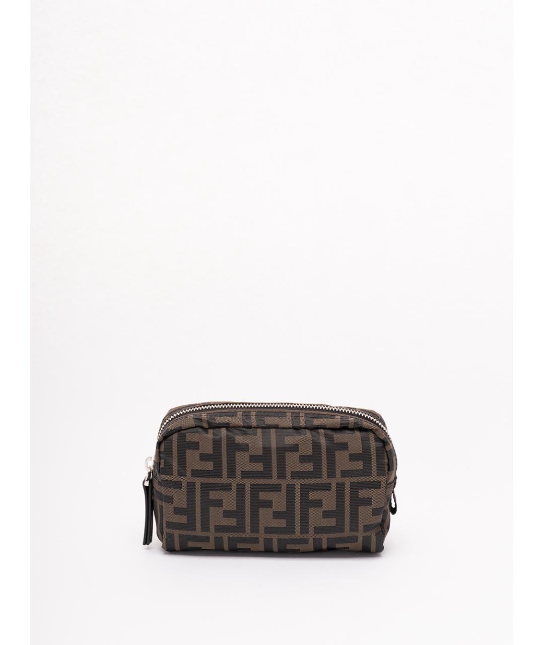 FENDI Черная синтетическая барсетка, фото 2