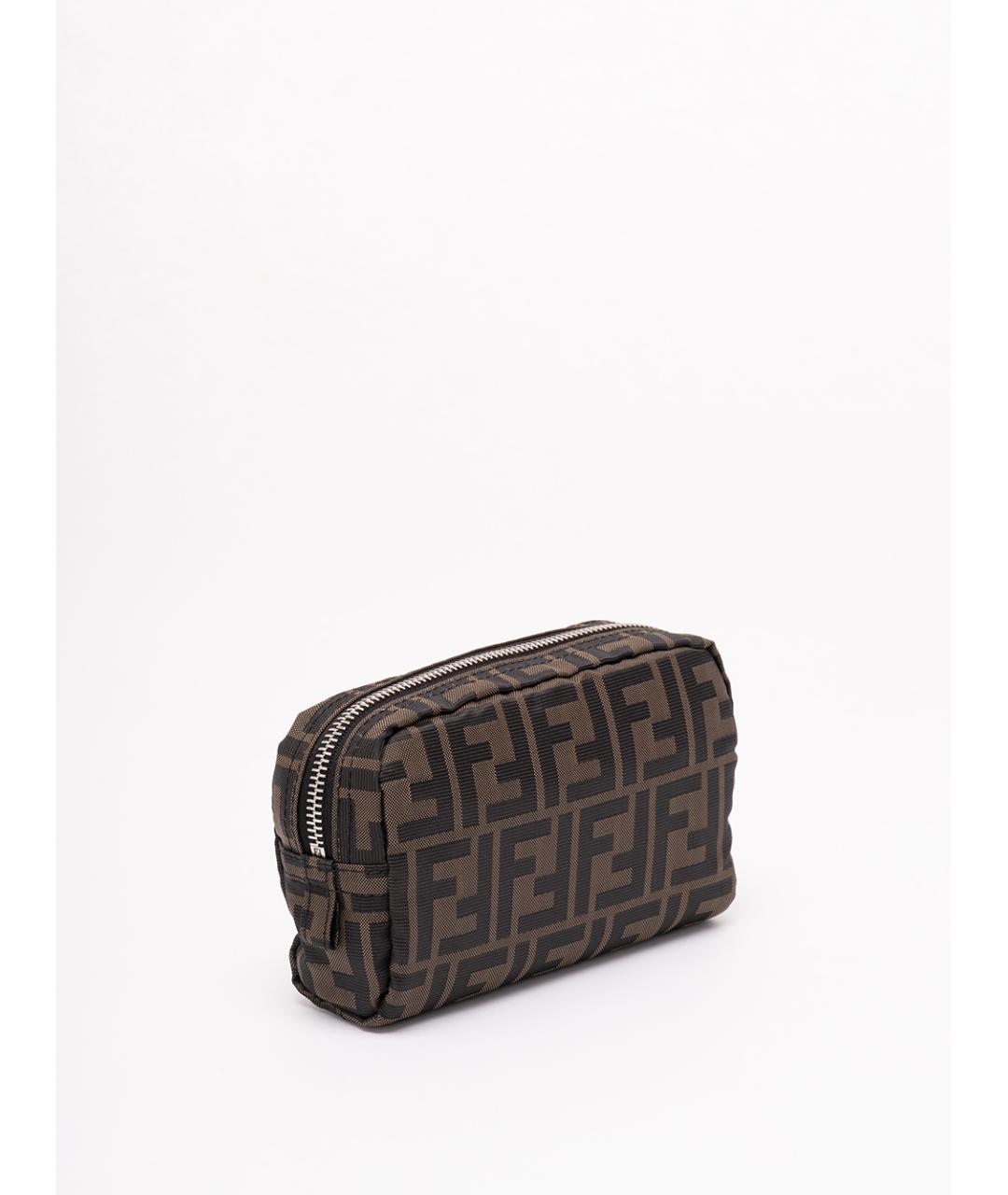 FENDI Черная синтетическая барсетка, фото 3