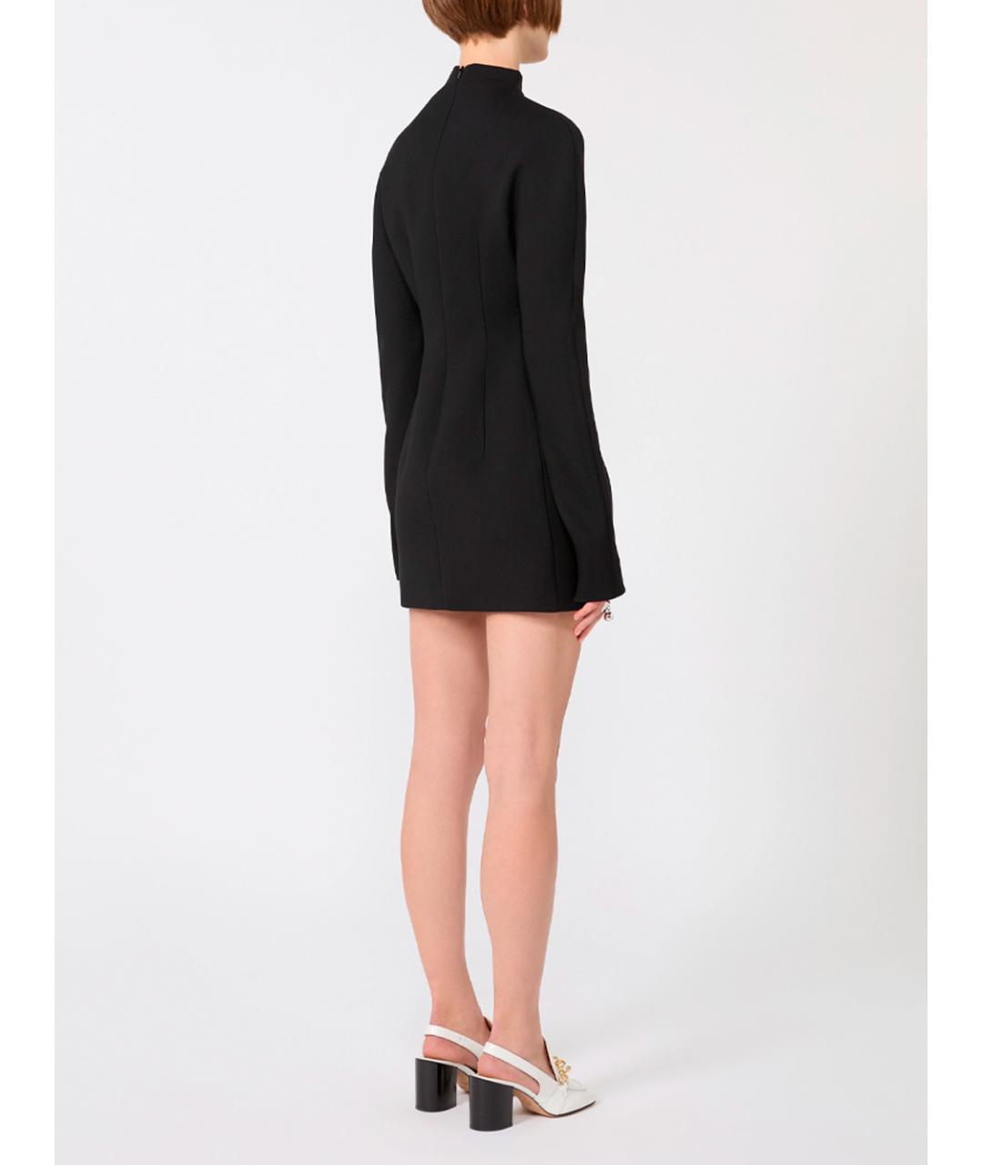 SPORTMAX Черное полиэстеровое платье, фото 4